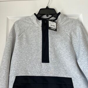 New Men’s DSG Sport Fleece 1/4 Zip Light Heather Gray/Black Size M